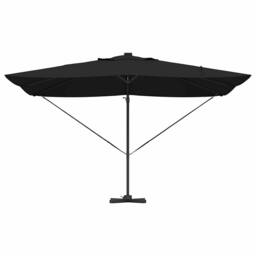Berkfield Home Cantilever Roma Parasol with LEDs Black 352x251x265 cm Aluminium - Size: 352 x 251 x 265 cm - thumbnail 6