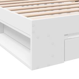 Berkfield Home Modern Bed Frame with Drawer without Mattress White 90x200 cm - thumbnail 8