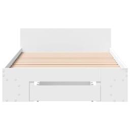 Berkfield Home Modern Bed Frame with Drawer without Mattress White 90x200 cm - thumbnail 4