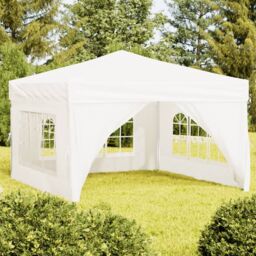 Berkfield Home Folding Party Tent with Sidewalls White 3x3 m - thumbnail 1
