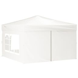 Berkfield Home Folding Party Tent with Sidewalls White 3x3 m - thumbnail 3