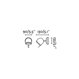 Netlighting Stone 1 Light Indoor Adjustable Wall Spotlight Grey GU10 - thumbnail 2