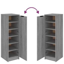 Berkfield Home Shoe Cabinet Grey Sonoma 30x35x100 cm Engineered Wood - Size: 30 x 35 x 100 cm - thumbnail 8