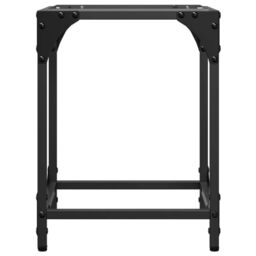 Berkfield Home Coffee Table with Transparent Glass Top 30x30x40 cm Steel in Brown - Size: 30 x 30 x 40 cm - thumbnail 4