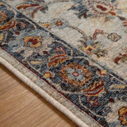 The Rug Shop UK Blue Traditional Easy to clean Machine Made Border Floral Runner - Size: 200 cm x 280 cm - thumbnail 4