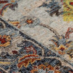 The Rug Shop UK Blue Traditional Easy to clean Machine Made Border Floral Runner - Size: 200 cm x 280 cm - thumbnail 2