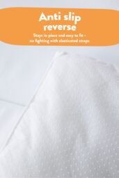 Slumberdown Temperature-Regulating Mattress Topper with Breathable Cooling Technology in White - Size: Single - thumbnail 4