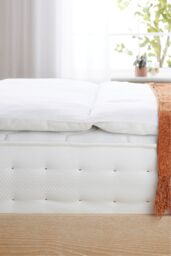 Slumberdown Temperature-Regulating Mattress Topper with Breathable Cooling Technology in White - Size: Single - thumbnail 3