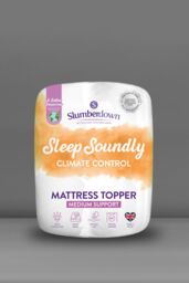 Slumberdown Temperature-Regulating Mattress Topper with Breathable Cooling Technology in White - Size: Single
