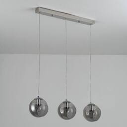 Pagazzi Nia Chrome Smoke 3-Light Pendant Bar in Silver - thumbnail 3