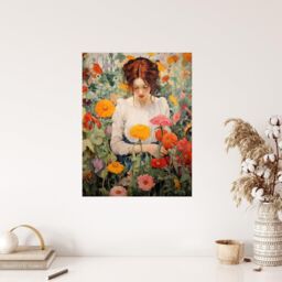 "Wee Blue Coo Wall Art Print Wildflower Wander Autumnal Floral Multi Living Room - Size: W24"" x H32""" - thumbnail 4