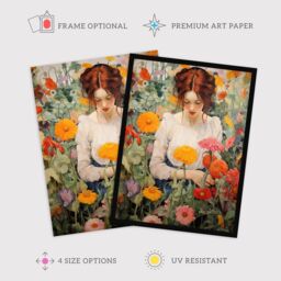 "Wee Blue Coo Wall Art Print Wildflower Wander Autumnal Floral Multi Living Room - Size: W24"" x H32""" - thumbnail 2