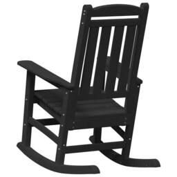 Berkfield Home Garden Rocking Chairs 2 pcs Black 70x92x107.5 cm HDPE - thumbnail 7