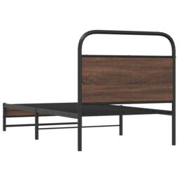 Berkfield Home Bed Frame without Mattress 90x200 cm Brown Oak Engineered Wood - thumbnail 7