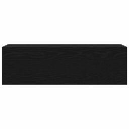 Berkfield Home Bathroom Wall Cabinet Black 100x25x30 cm Engineered Wood - Size: 100 x 25 x 30 cm - thumbnail 4