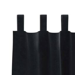 Berkfield Home Blackout Curtains with Hanging Loops 2 pcs Black Velvet - thumbnail 5