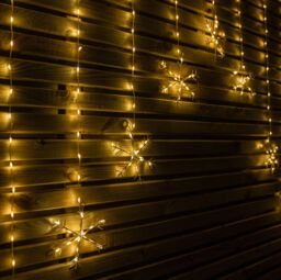 Samuel Alexander 1.2m x 1.2m FlexiBrights Christmas Snowflake Curtain Lights with 267 Warm White LEDs - thumbnail 6