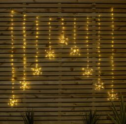 Samuel Alexander 1.2m x 1.2m FlexiBrights Christmas Snowflake Curtain Lights with 267 Warm White LEDs - thumbnail 1