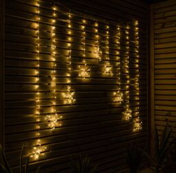 Samuel Alexander 1.2m x 1.2m FlexiBrights Christmas Snowflake Curtain Lights with 267 Warm White LEDs - thumbnail 2