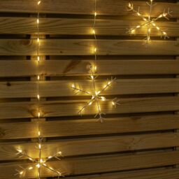 Samuel Alexander 1.2m x 1.2m FlexiBrights Christmas Snowflake Curtain Lights with 267 Warm White LEDs - thumbnail 5