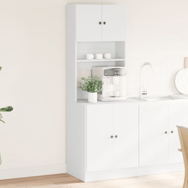 Berkfield Home Kitchen Cabinet White 60x50x180 cm Engineered Wood - Size: 60 x 50 x 180 cm - image 1