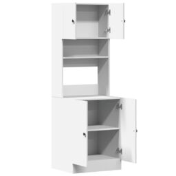 Berkfield Home Kitchen Cabinet White 60x50x180 cm Engineered Wood - Size: 60 x 50 x 180 cm - thumbnail 7
