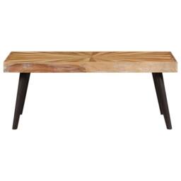 Berkfield Home Beautiful Coffee Table Solid Mango Wood 90x55x36 cm in Brown - Size: 90 x 55 x 36 cm - thumbnail 3
