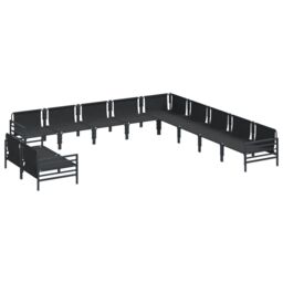 Berkfield Home Garden Sofa Set 11 pcs Anthracite Steel - thumbnail 6