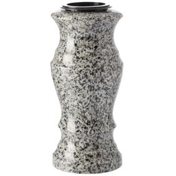 Novecrafto Granite Memorial Vase for Flowers - Solid Stone for Cemetery or Garden in Grey - thumbnail 1