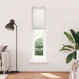Berkfield Home Pleated Blind White 45x200 cm Fabric Width 44.4 cm Polyester - thumbnail 2