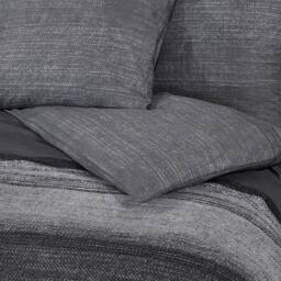 Berkfield Home Elegant Duvet Cover Set Dark Grey 135x200 cm Cotton - thumbnail 5