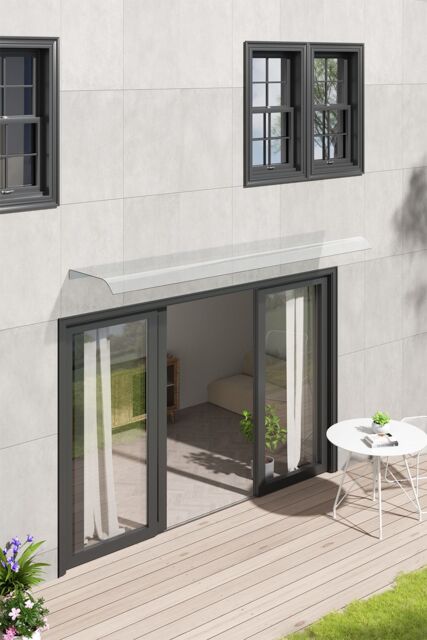 Garden Sanctuary Front Door Window Outdoor Clear Awning Canopy Rain Cover - Size: Large - image 1
