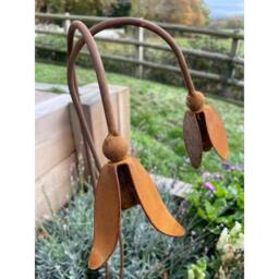 Poppyforge Open Snowdrop Garden Art (Pack of 3) - Steel - W6 x H100 cm in Brown - thumbnail 4