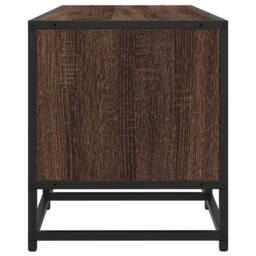 Berkfield Home TV Cabinet Brown Oak 120x35x41 cm Engineered Wood & Metal - Size: 120 x 35 x 41 cm - thumbnail 5