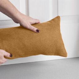 Luxury Living Velvet Chenille Draught Excluder in Tan - Size: 90 cm x 15 cm - thumbnail 3