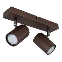 Netlighting James Twin Ceiling Spotlight Bronze Colored Matt 2x GU10 in Brown - thumbnail 2