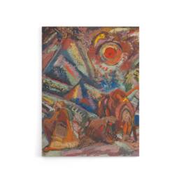 "Artery8 A Rest Abstract Colourful Painting Kubincan Canvas Wall Art - Size: W24"" x H32""" - thumbnail 1