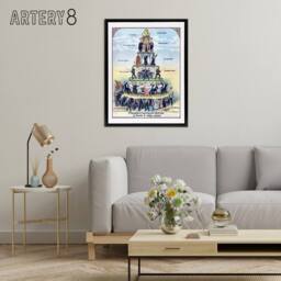 "Artery8 Pyramid Of The Capitalist System Framed Canvas Wall Art Print - Size: W18"" x H24""" - thumbnail 3