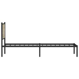 Berkfield Home Metal Bed Frame without Mattress Sonoma Oak 100x200 cm in Brown - thumbnail 6