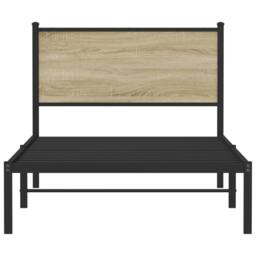 Berkfield Home Metal Bed Frame without Mattress Sonoma Oak 100x200 cm in Brown - thumbnail 5
