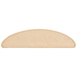 Berkfield Home Comfortable Carpet Stair Treads 15 pcs Cream 65x21x4 cm - Size: Medium - thumbnail 4