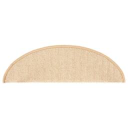 Berkfield Home Comfortable Carpet Stair Treads 15 pcs Cream 65x21x4 cm - Size: Medium - thumbnail 5
