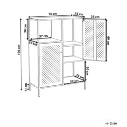 Wyld and Coco Black Powder-Coated Steel 6-Shelf Office Storage Cabinet - thumbnail 3