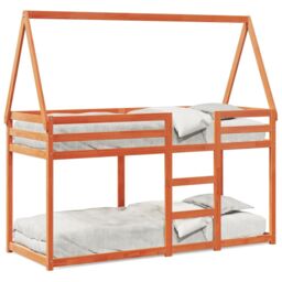 Berkfield Home Bunk Bed without Mattress Wax Brown 80x200 cm Solid Wood Pine - thumbnail 2