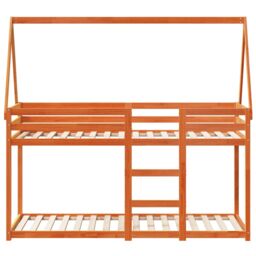 Berkfield Home Bunk Bed without Mattress Wax Brown 80x200 cm Solid Wood Pine - thumbnail 4