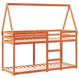 Berkfield Home Bunk Bed without Mattress Wax Brown 80x200 cm Solid Wood Pine - thumbnail 3