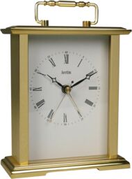 Acctim Gainsborough Mantel Clock Quartz Polished Metal Carriage Clock Energy Efficient Movement in Gold