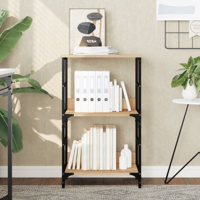 Berkfield Home Bookshelf Sonoma Oak 50x33x82 cm Engineered Wood in Brown - Size: 50 x 33 x 82 cm - image 1