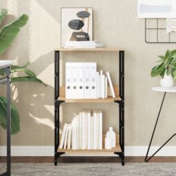 Berkfield Home Bookshelf Sonoma Oak 50x33x82 cm Engineered Wood in Brown - Size: 50 x 33 x 82 cm - thumbnail 1