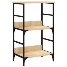 Berkfield Home Bookshelf Sonoma Oak 50x33x82 cm Engineered Wood in Brown - Size: 50 x 33 x 82 cm - thumbnail 2